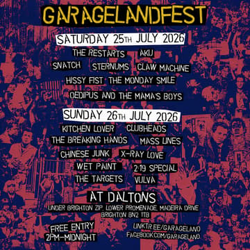 GARAGELAND FEST **FREE ENTRY**