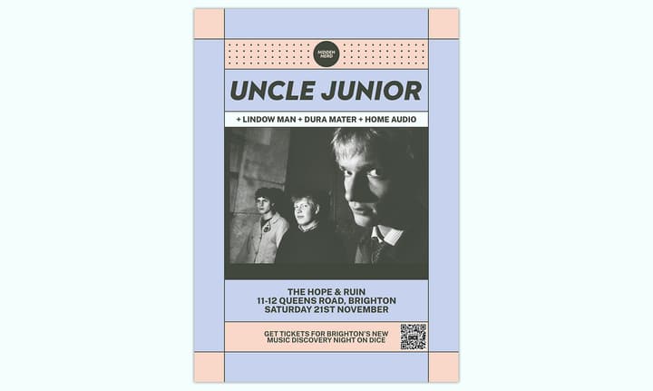 HH Presents: Uncle Junior + Lindow Man + Dura Mater + Home Audio