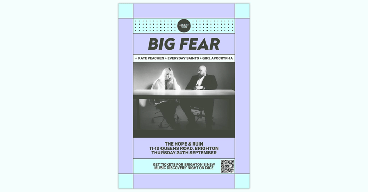 HH Presents: Big Fear + ﻿Kate Peaches ﻿+ Everyday Saints ﻿+ Girl Apocrypha