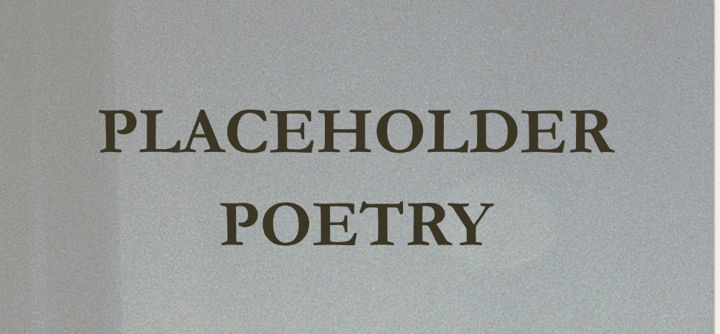 Placeholder Poetry Night