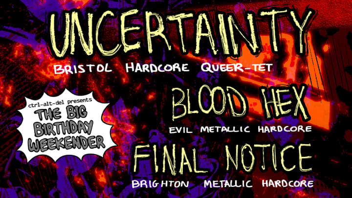 Uncertainty + Blood Hex + Final Notice