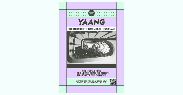 HH Presents: YAANG + Noon Garden + Club Magic + Huarinami