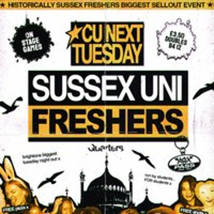 CU Next Tuesday | SUSSEX UNI FRESHERS Initiation Party| 22/09/26