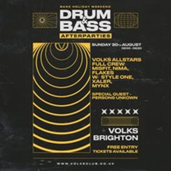 Sunday Night free Entry* Dnb after party w/ Volks all stars