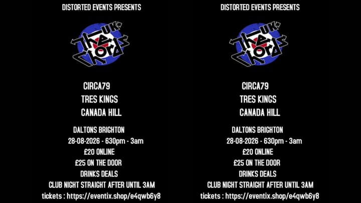 THE CHORDS UK + CIRCA79 + TRES KINGS + CANADA HILL + AFTERSHOW DJ