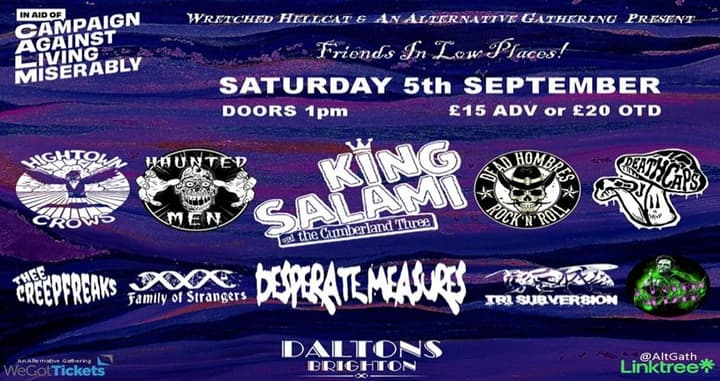 Friends in low places - Raising money for CALM